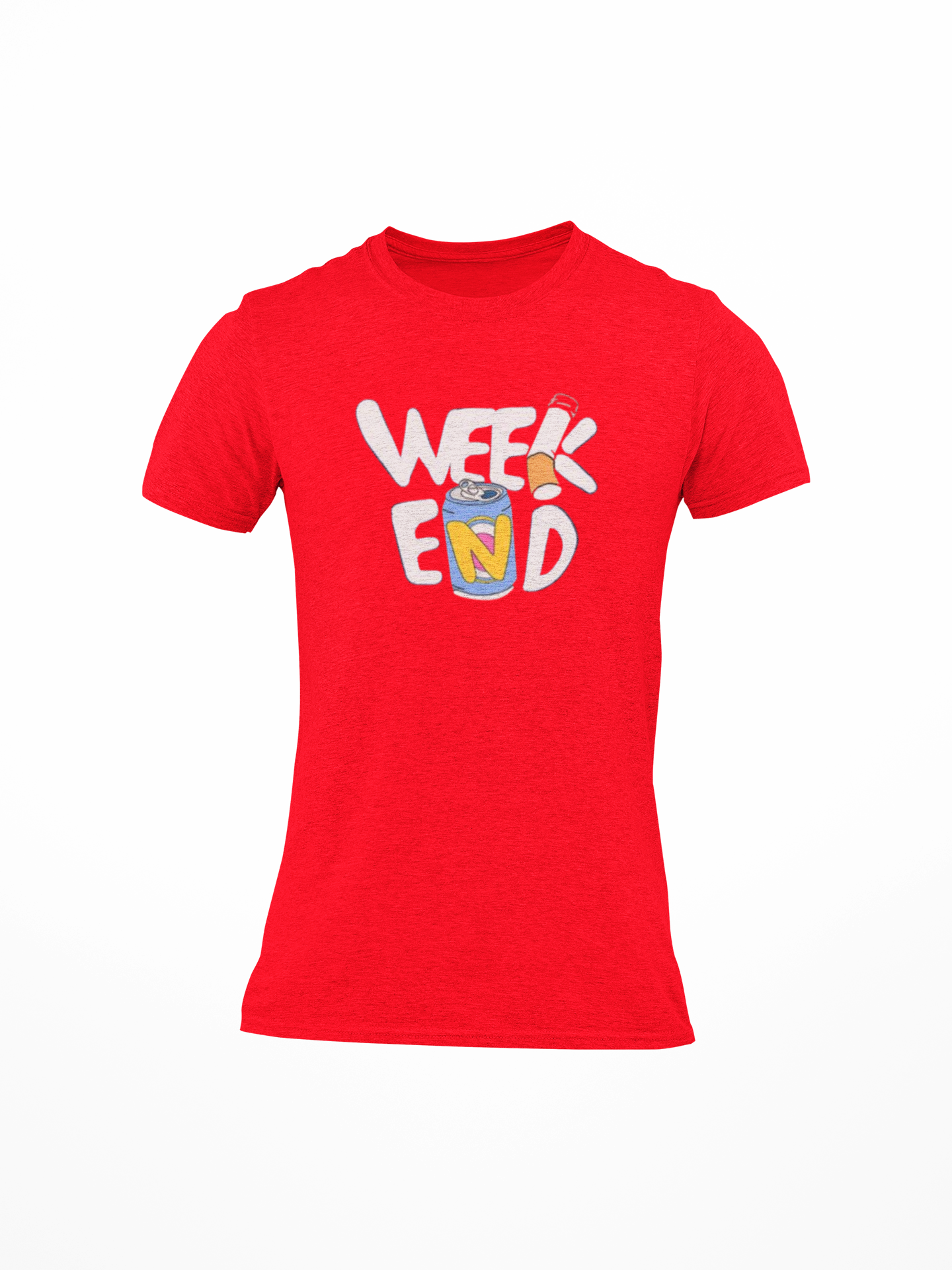 Men's Weekend Graphic Printed Round Neck T-Shirt