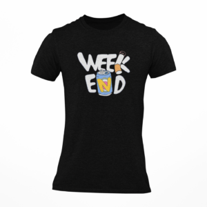 Men's Weekend Graphic Printed Round Neck T-Shirt