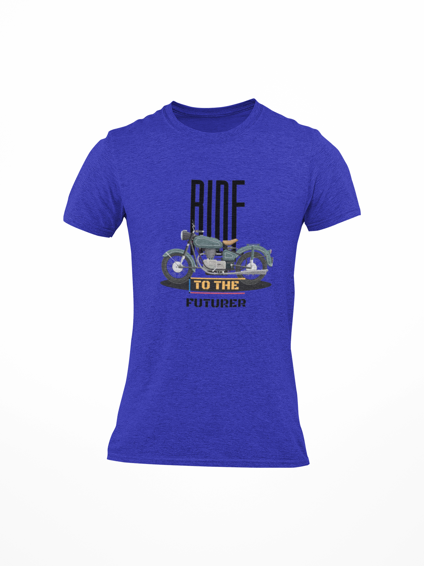 Ride To The Future Motorcycle Round Neck T-Shirt