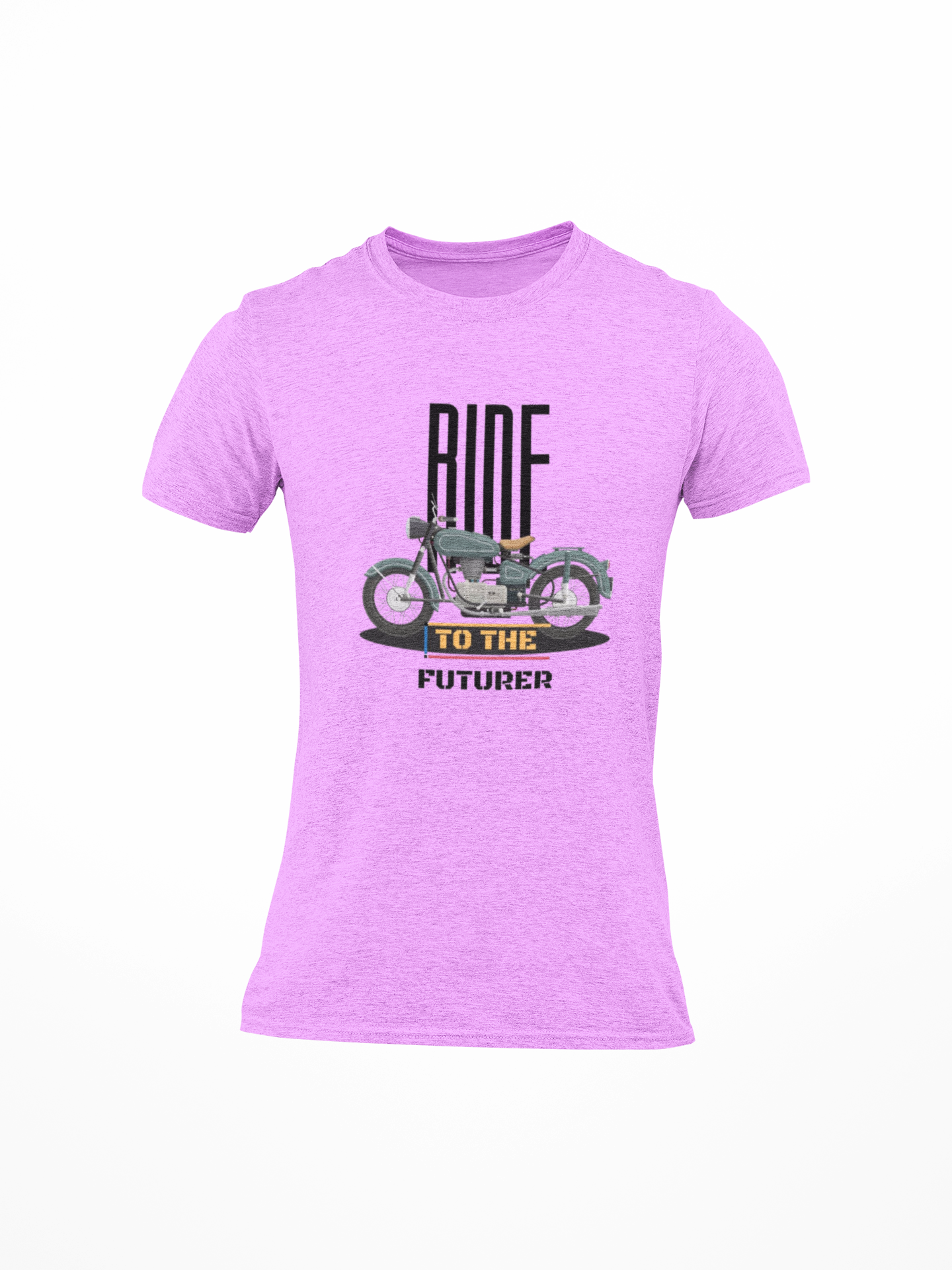 Ride To The Future Motorcycle Round Neck T-Shirt