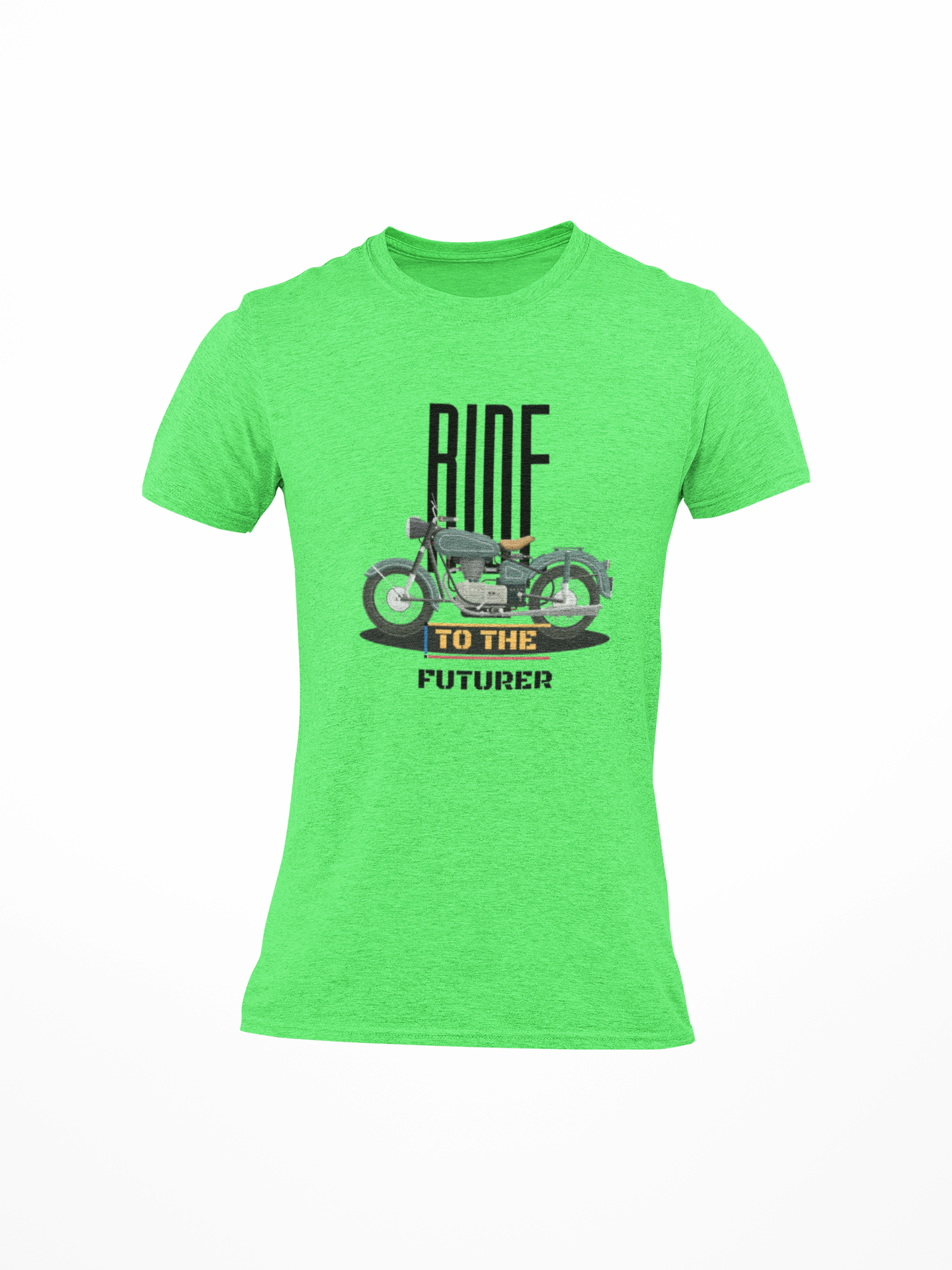 Ride To The Future Motorcycle Round Neck T-Shirt