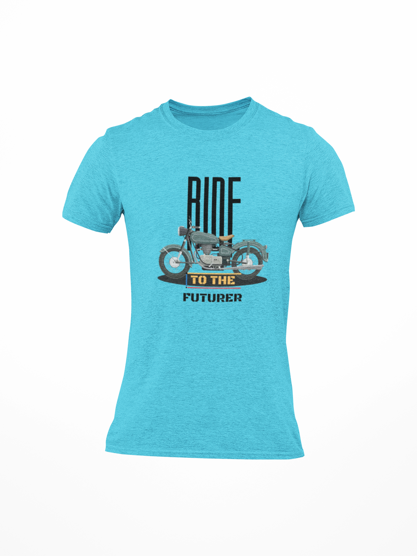 Ride To The Future Motorcycle Round Neck T-Shirt