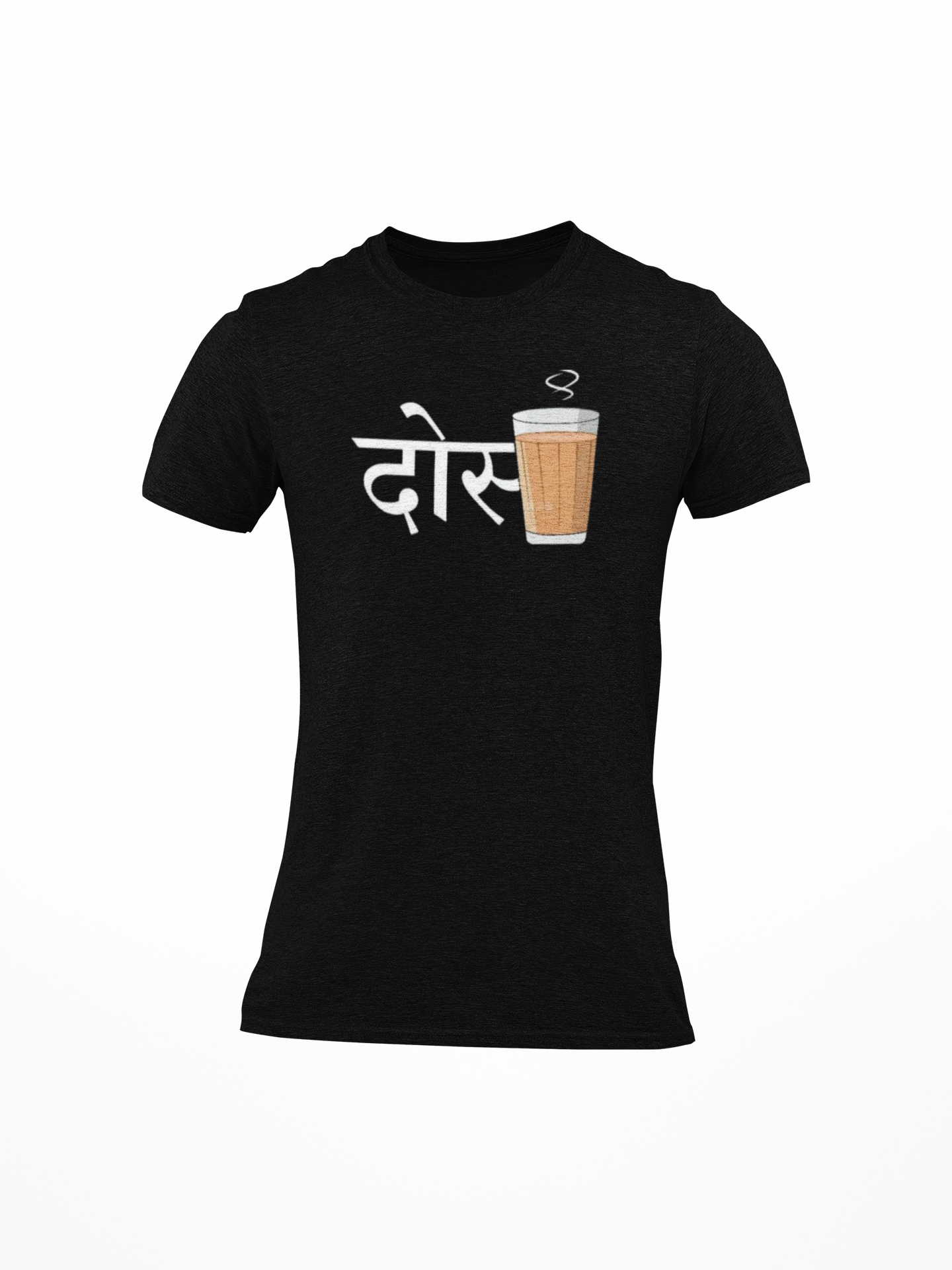 Dost Chai Marathi Printed Round Neck T-Shirt