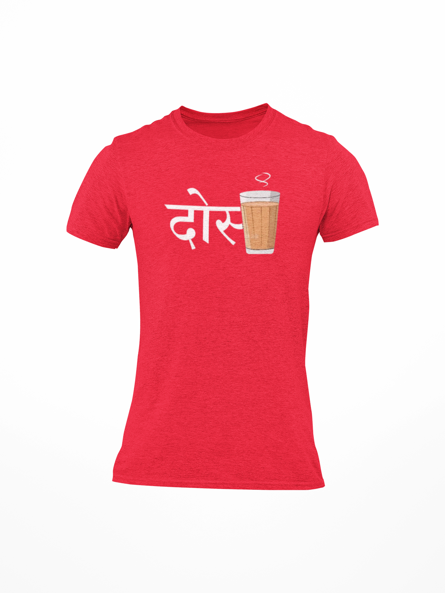 Dost Chai Marathi Printed Round Neck T-Shirt