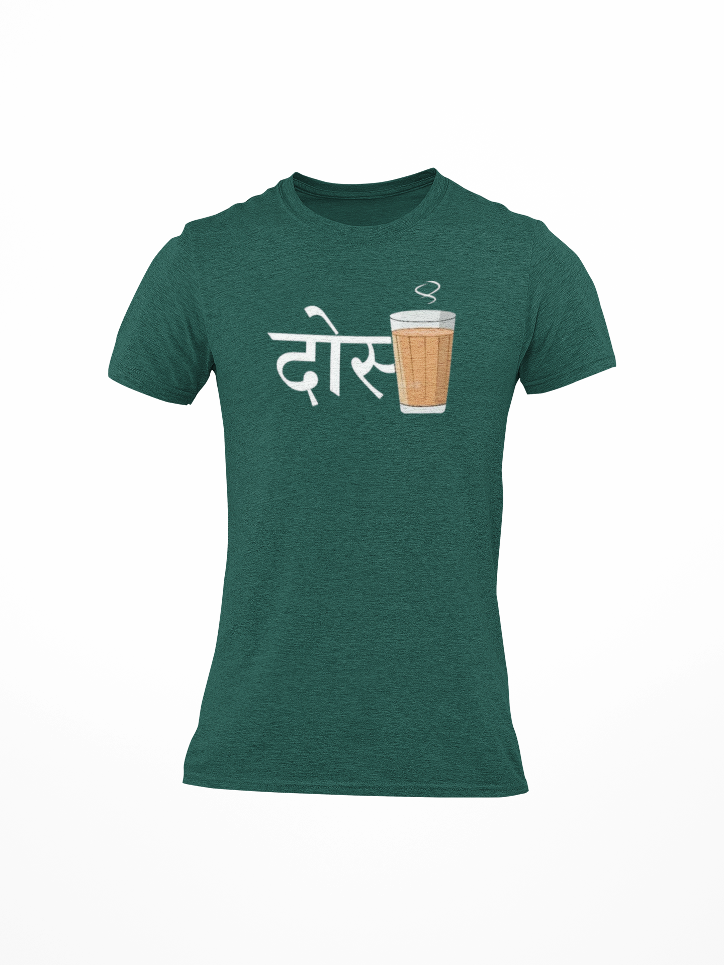 Dost Chai Marathi Printed Round Neck T-Shirt