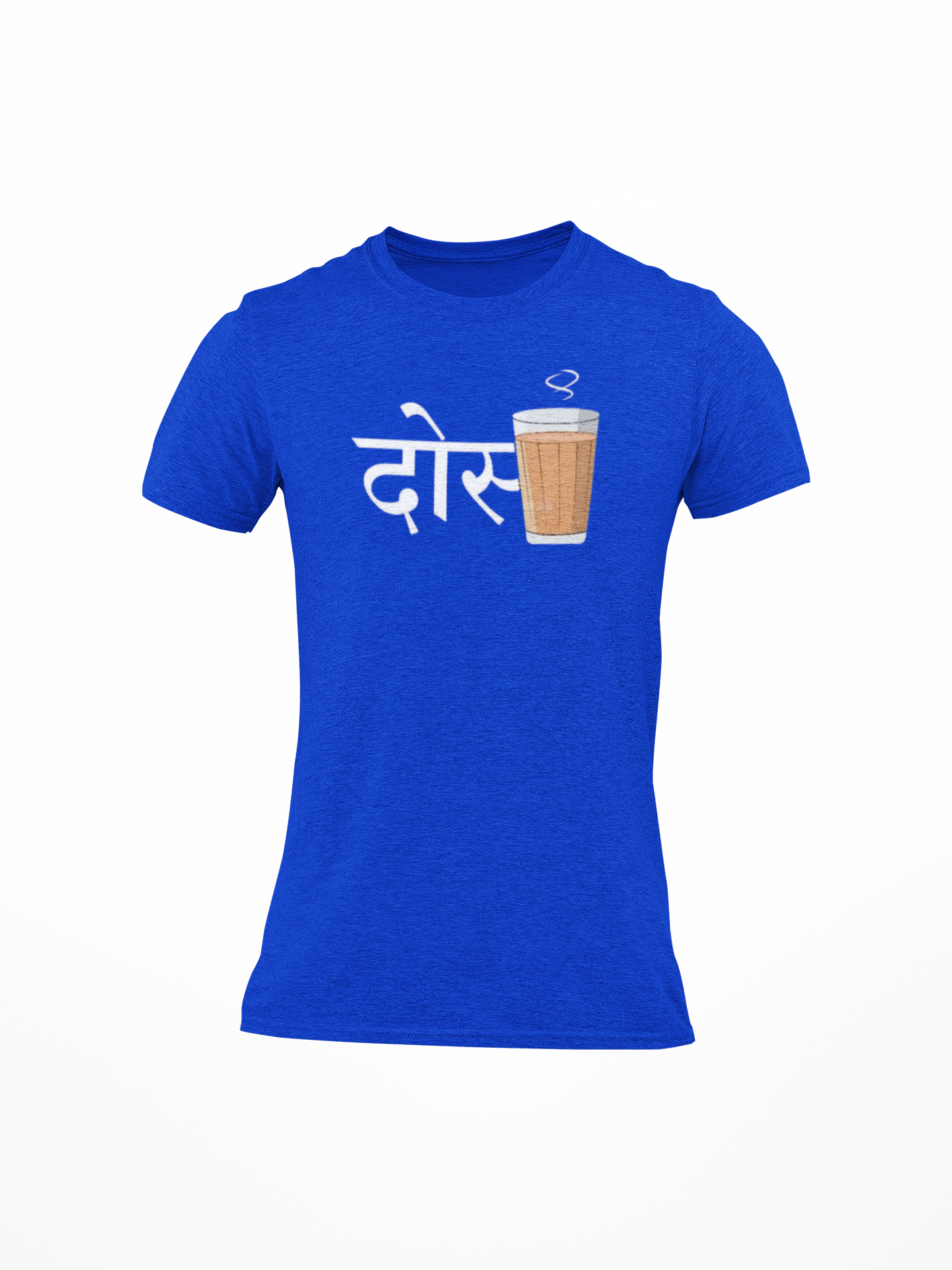 Dost Chai Marathi Printed Round Neck T-Shirt