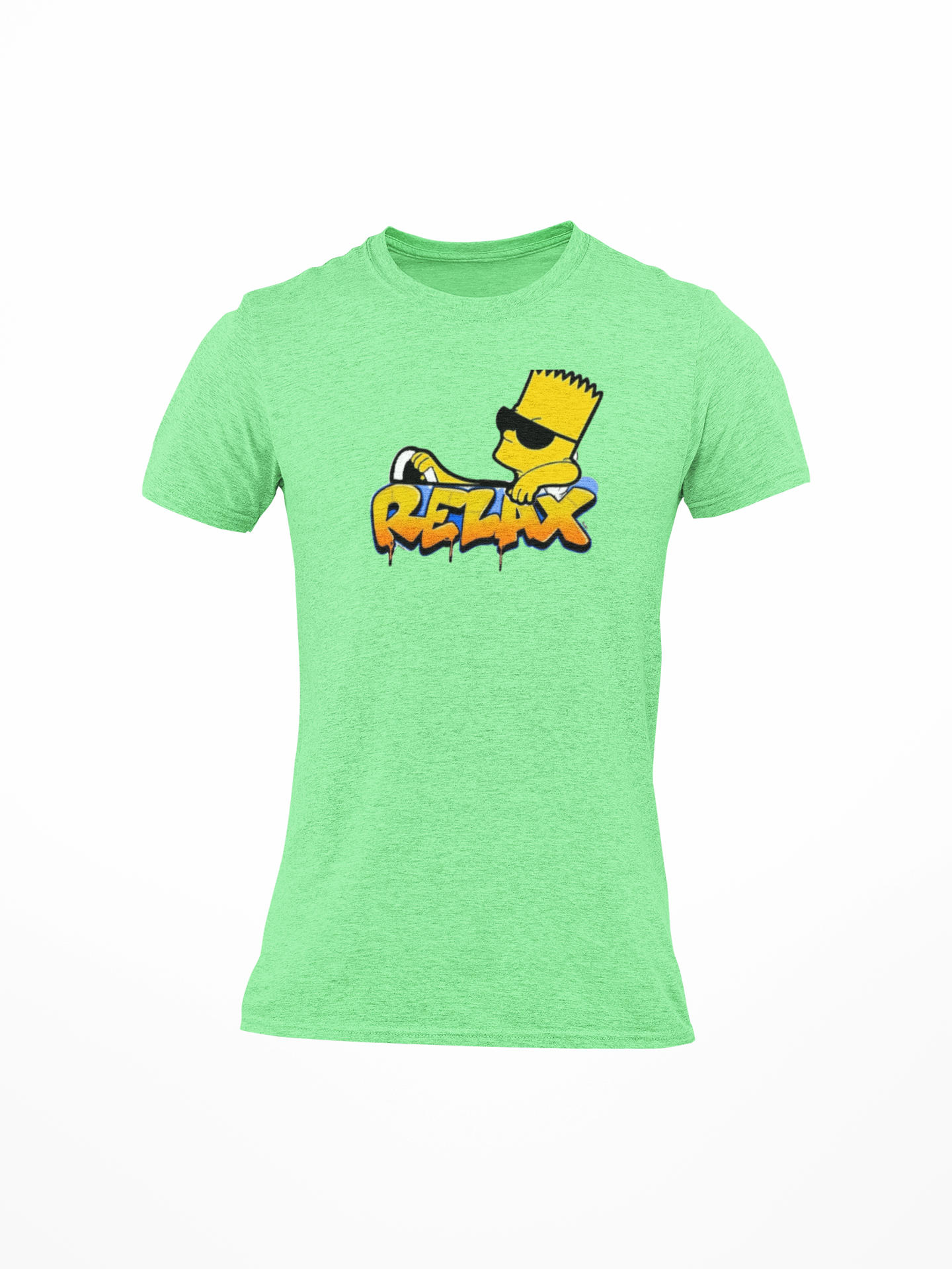 Relax Cartoon Graphic Round Neck T-Shirt