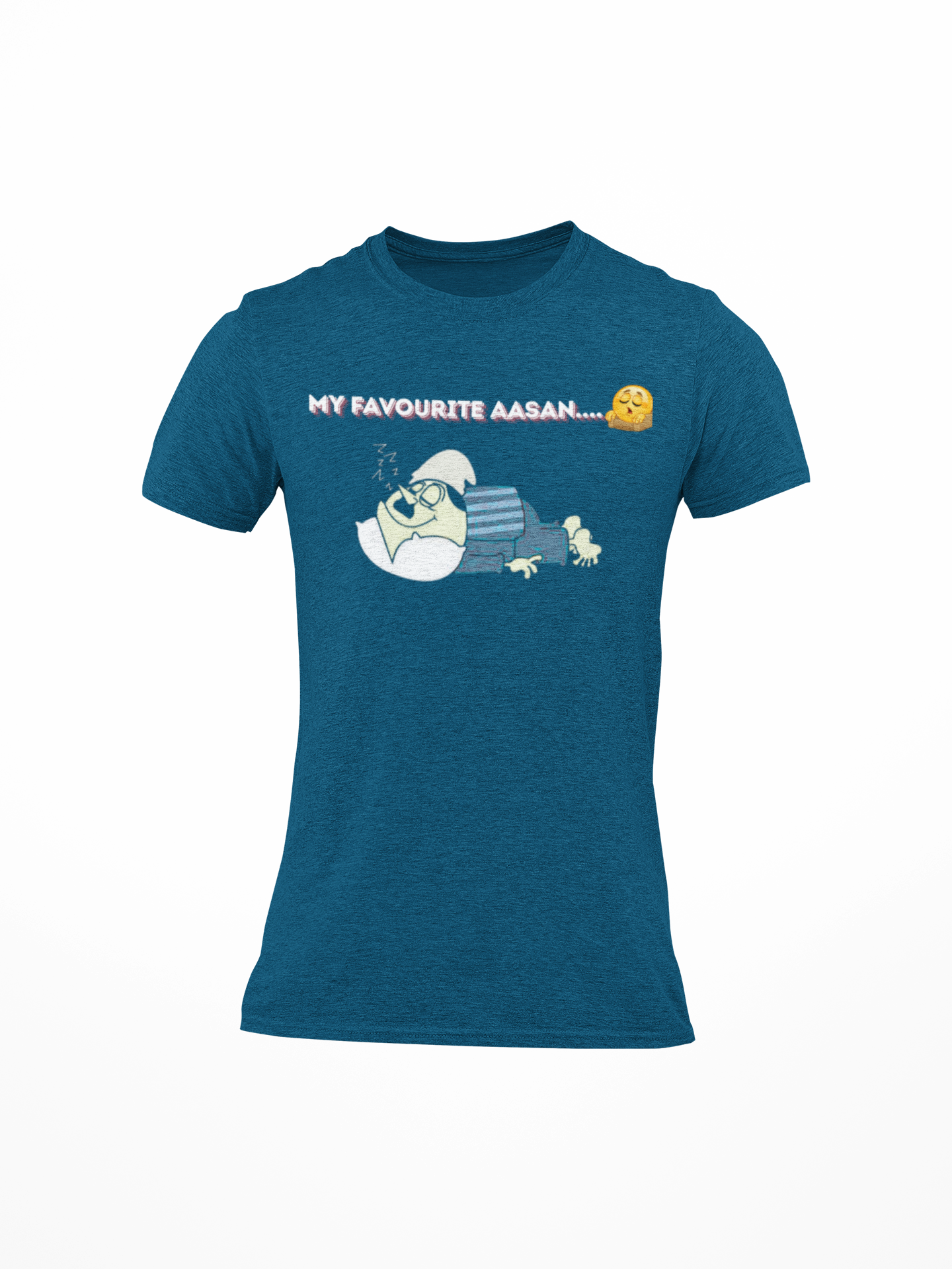My Favourite Aasan Funny Printed Round Neck T-Shirt