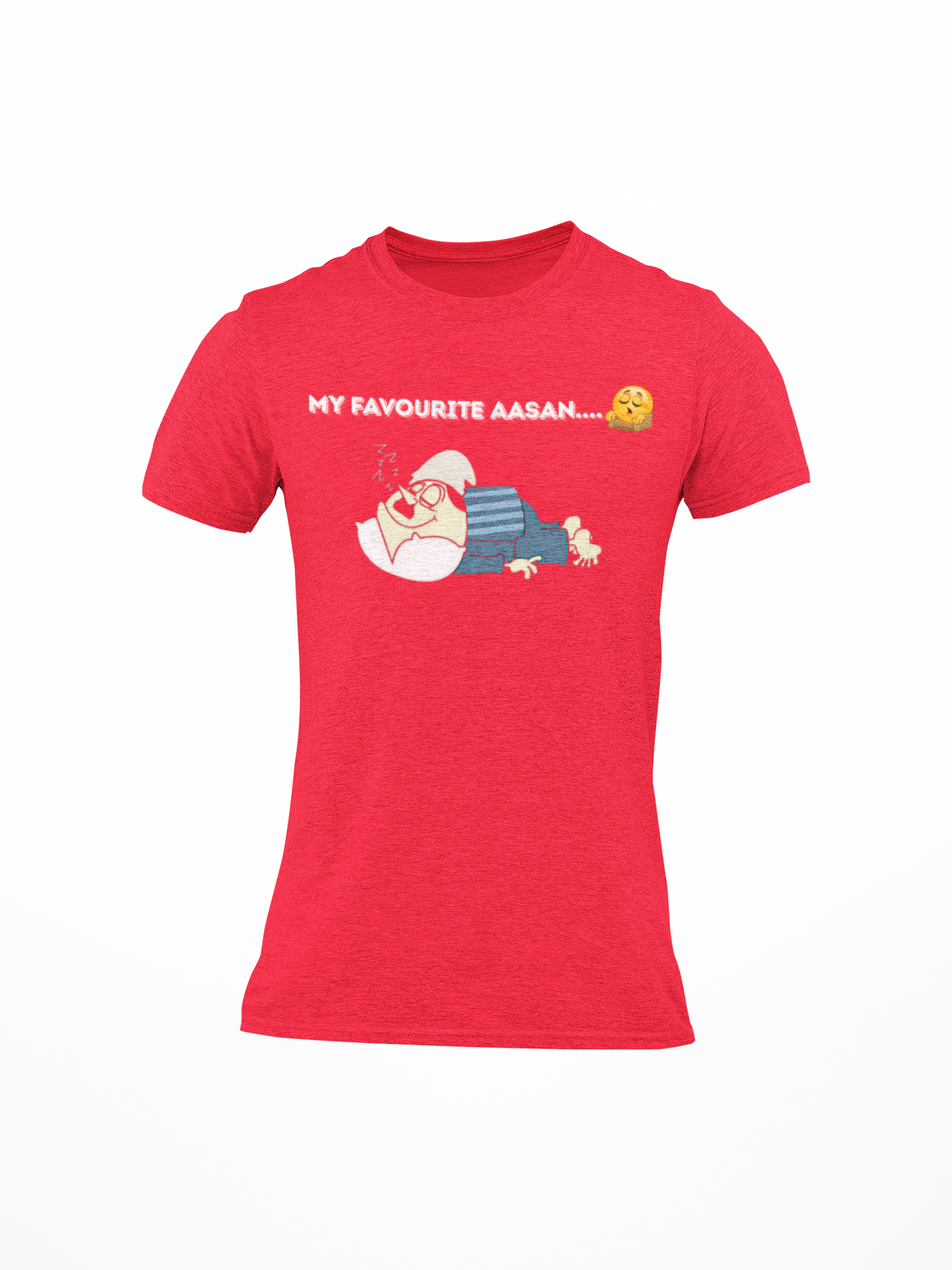 My Favourite Aasan Funny Printed Round Neck T-Shirt