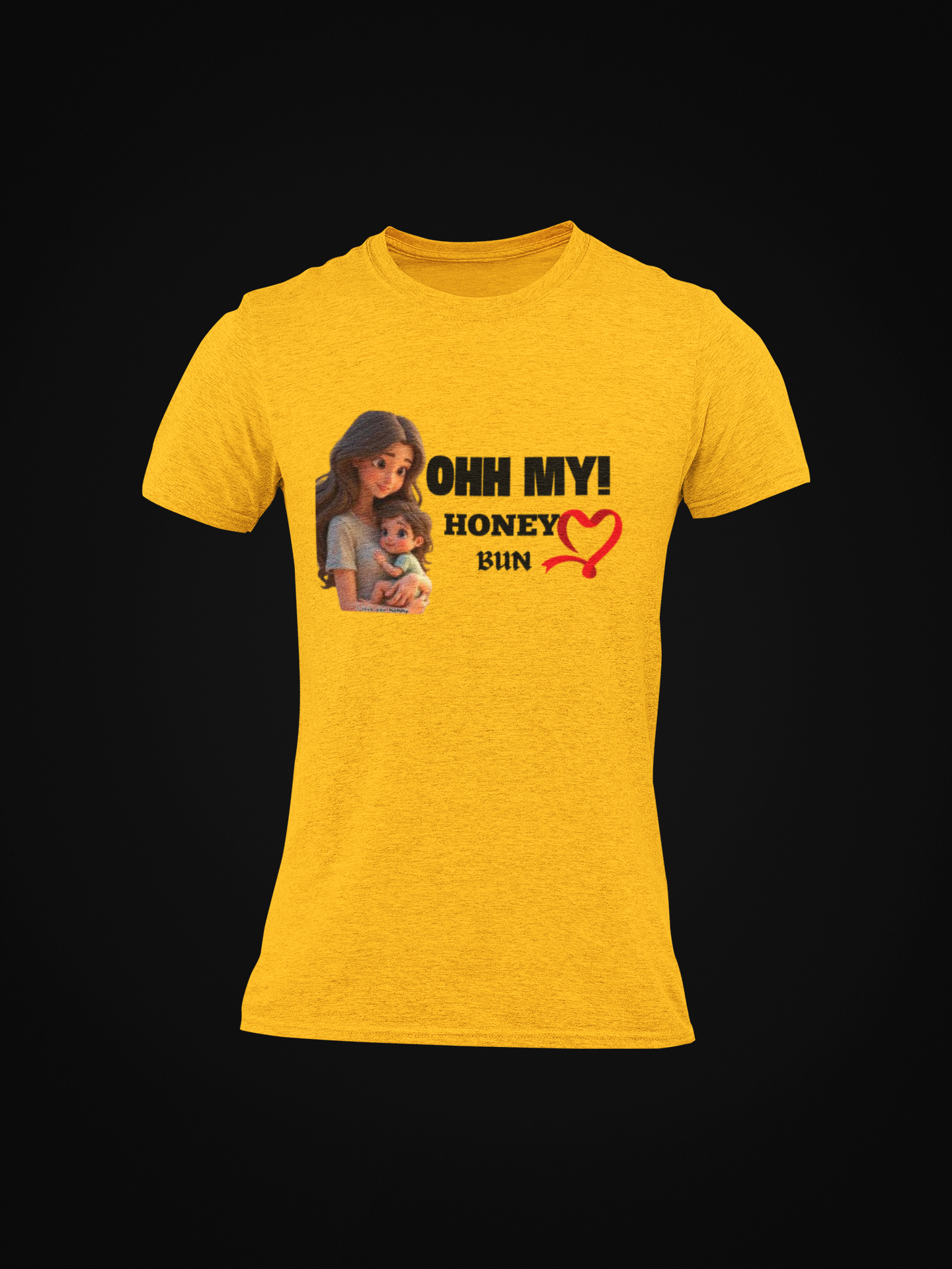 Ohh My Honey Bun Printed Round Neck T-Shirt