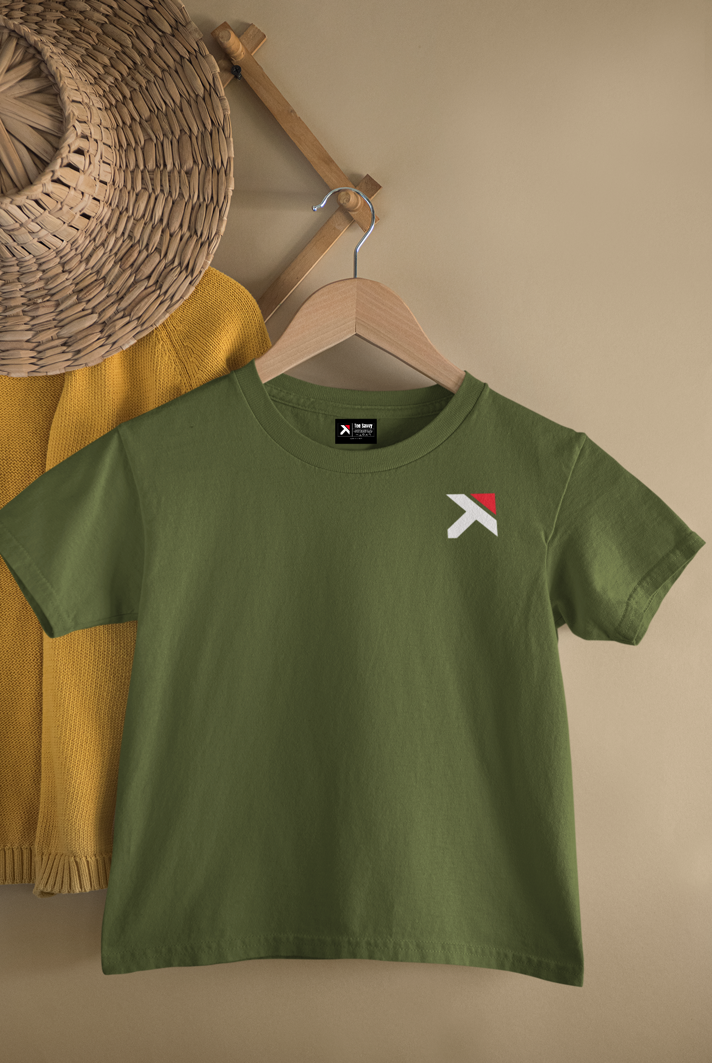 Kids Minimal Logo Round Neck T-Shirt