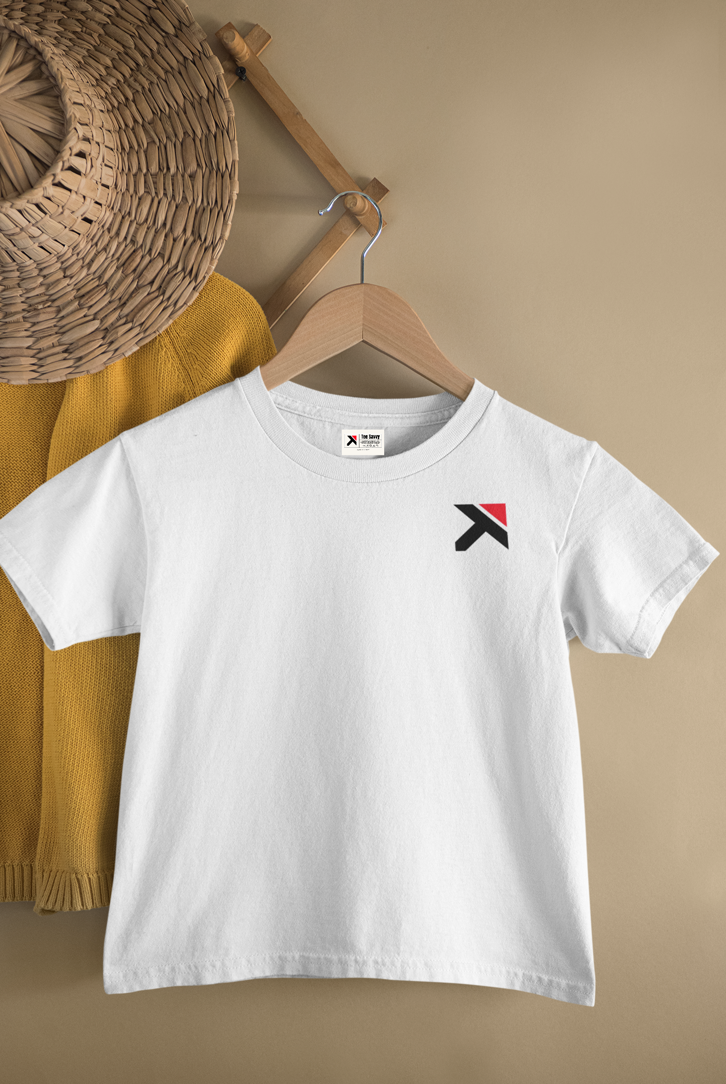 Kids Minimal Logo Round Neck T-Shirt