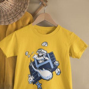Kids Super Mario Gaming Cartoon Print Round Neck T-Shirt
