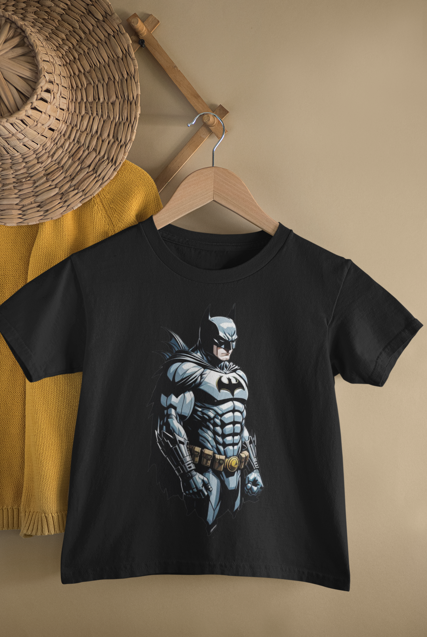 Kids Superhero Graphic Round Neck T-Shirt