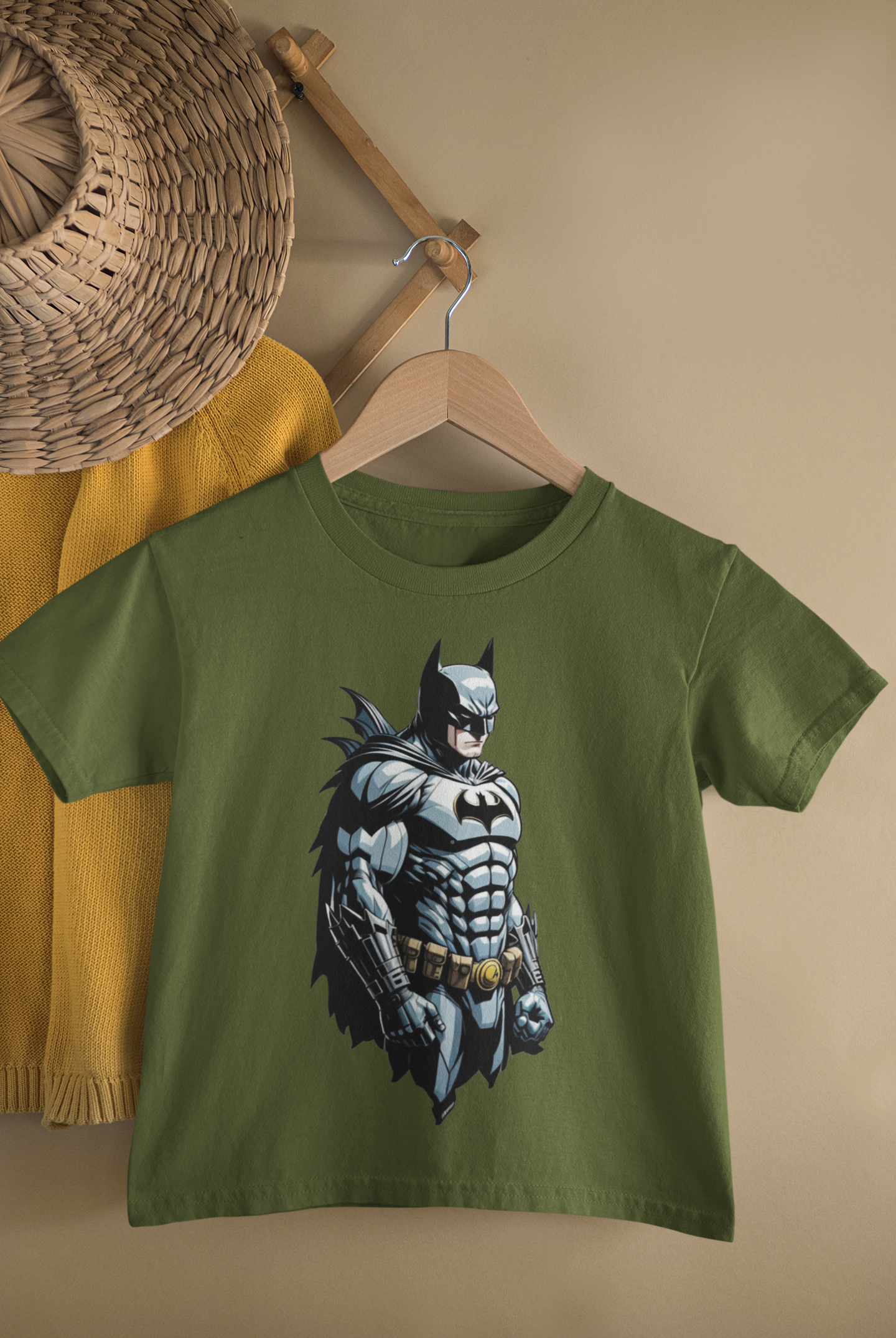 Kids Superhero Graphic Round Neck T-Shirt