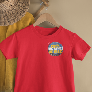 Kids From The Ashes We Rise Quote Print Round Neck T-Shirt