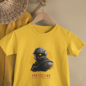 Kids Galaxy Protector Soldier Gaming Print Round Neck T-Shirt
