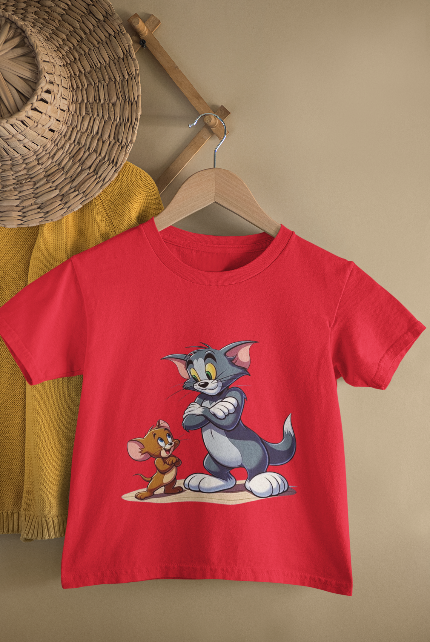 Kids Playful Tom & Jerry Cartoon T-Shirt