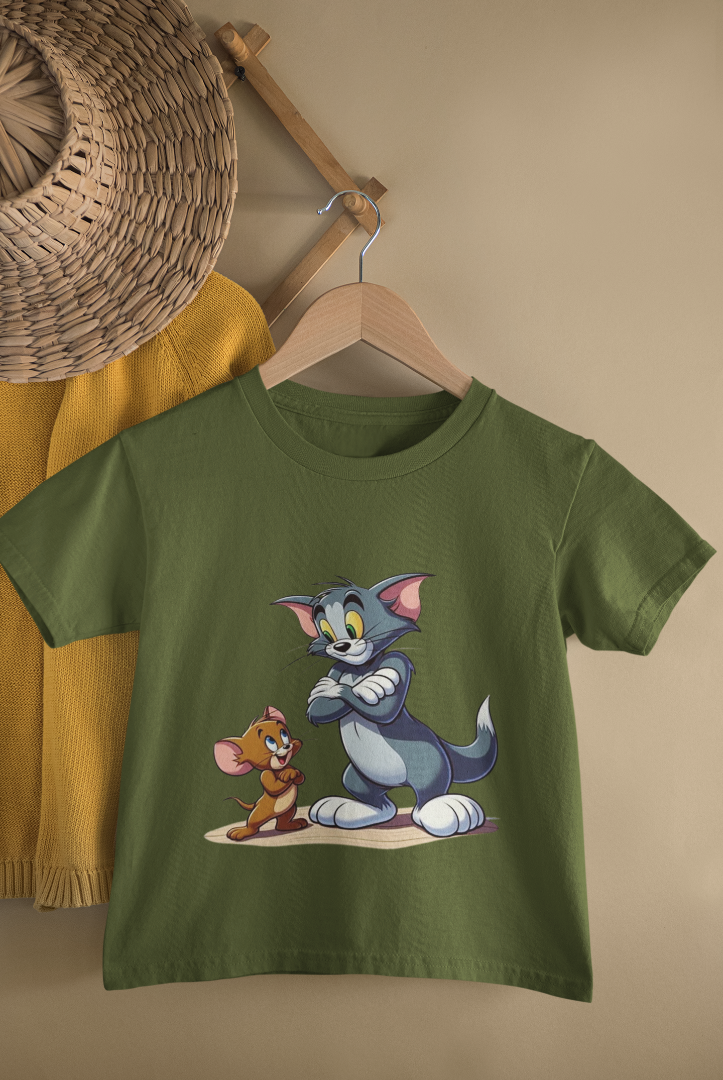 Kids Playful Tom & Jerry Cartoon T-Shirt