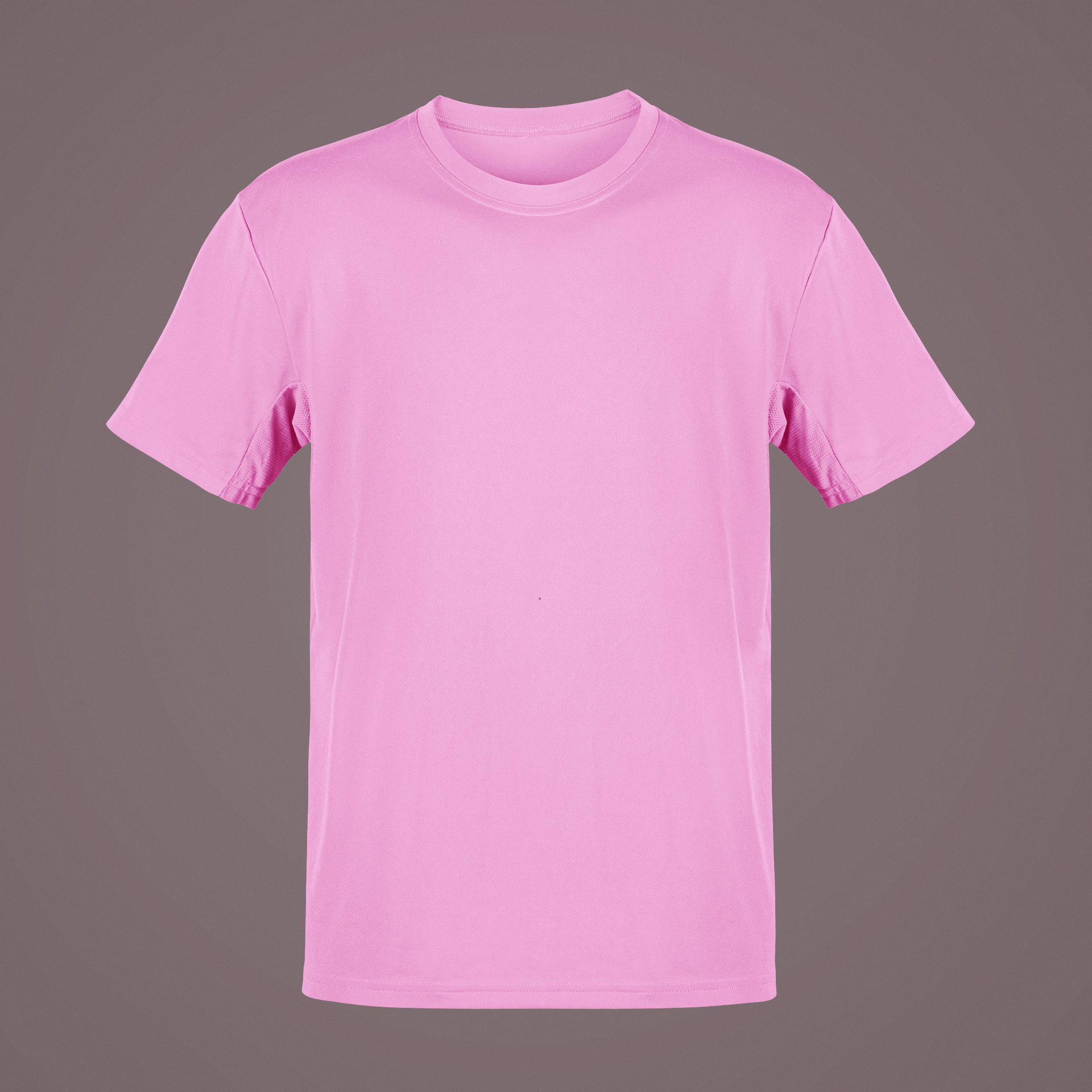 Solid Blank Round Neck Half Sleeve T-Shirt - Baby Pink