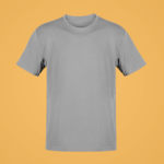 Solid Blank Round Neck Half Sleeve T-Shirt - Grey