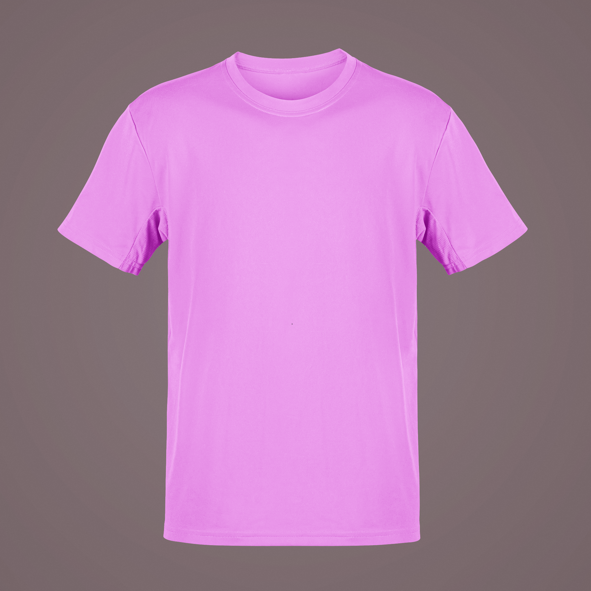 Solid Blank Round Neck Half Sleeve T-Shirt - Purple