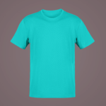 Solid Blank Round Neck Half Sleeve T-Shirt - Teal Sea Green