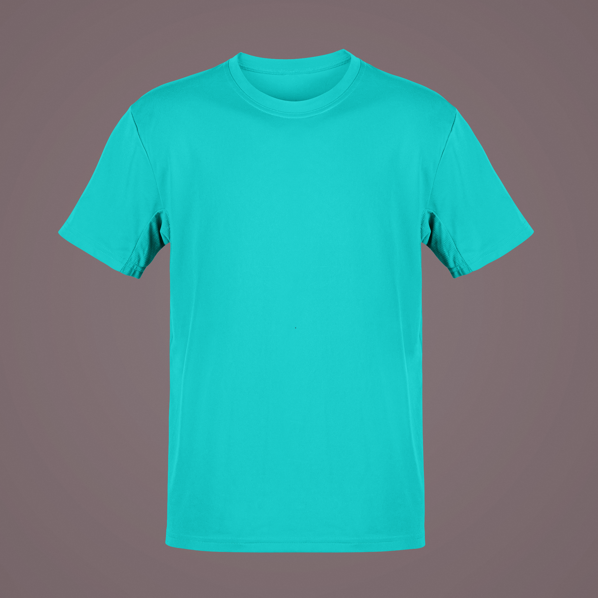 Solid Blank Round Neck Half Sleeve T-Shirt - Teal Sea Green