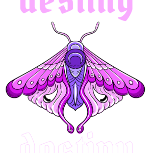 Destiny butterfly graphic print design