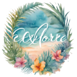 Explore tropical floral graphic print design