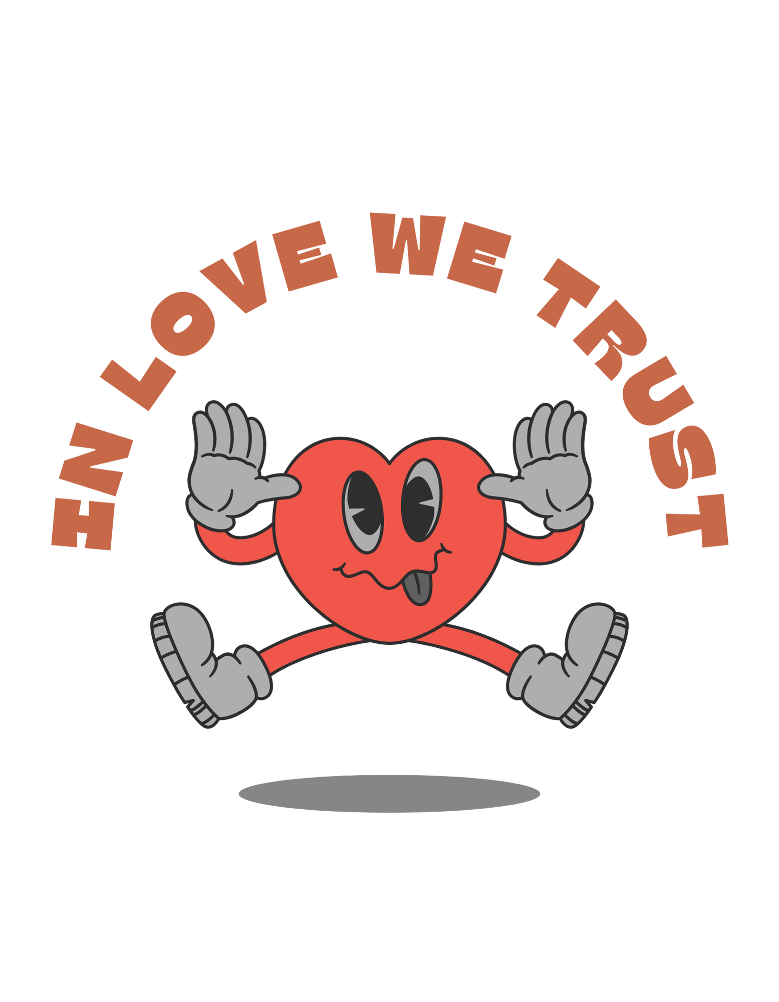 Love We Trust heart graphic alternate design