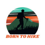 Born to Hike mountain hiking graphic print design