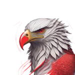Eagle head back print design