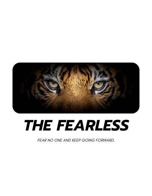 Tiger eyes Fearless graphic print design