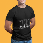 Men wearing black Hike The Peaks round neck T-shirt
