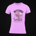 Men's Wild Flower Spirit Graphic Round Neck T-Shirt in Purple