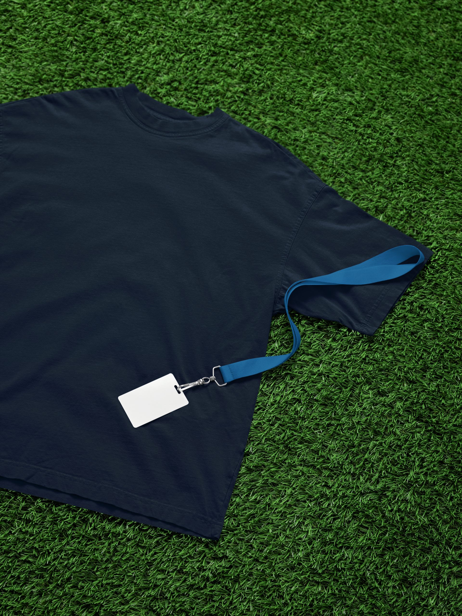 Solid Blank Oversized T-Shirt - Midnight Blue