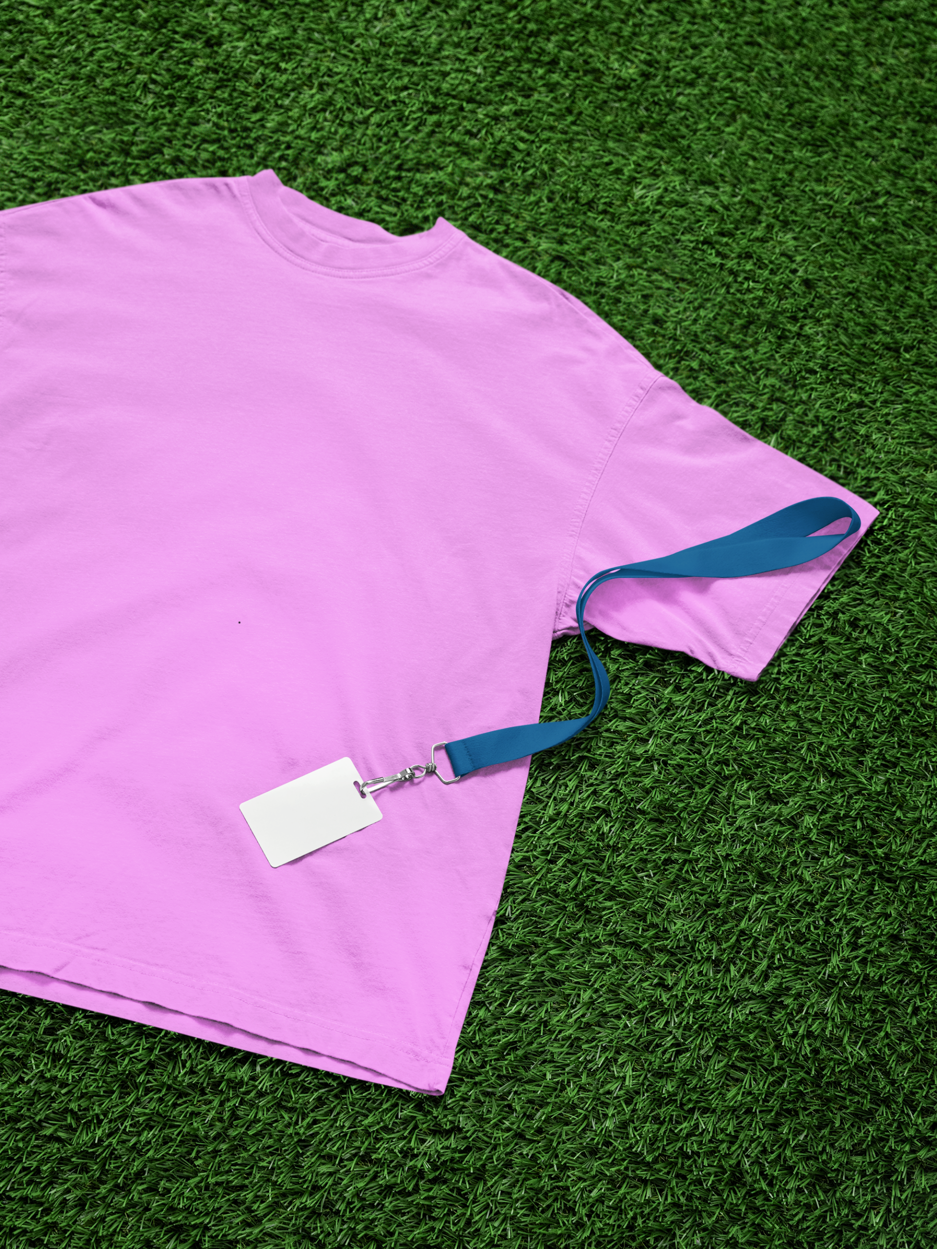 Solid Blank Oversized T-Shirt - Purple