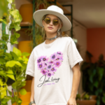 Women wearing white Just Living my best life oversized T-shirt
